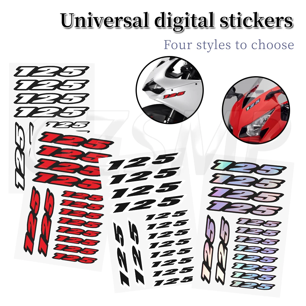 Number 125 Stickers Motorcycle Fuel Tank Fairing Deco Decals fit for EXC XCW TC TE YZ MAX TTR 125 PCX
Number 125 Stickers Motorcycle Fuel Tank Fairing Deco Decals fit for EXC XCW TC TE YZ MAX TTR 125 PCX