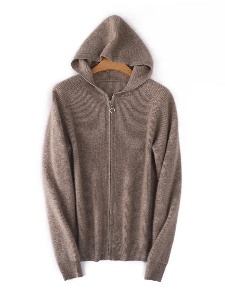 New Women's 100% Merino Wool Sweater Zipper Hoodie Cardigan Simple Casual Style Sweater Autumn Winter Soft Warm Clothing
New Women's 100% Merino Wool Sweater Zipper Hoodie Cardigan Simple Casual Style Sweater Autumn Winter Soft Warm Clothing