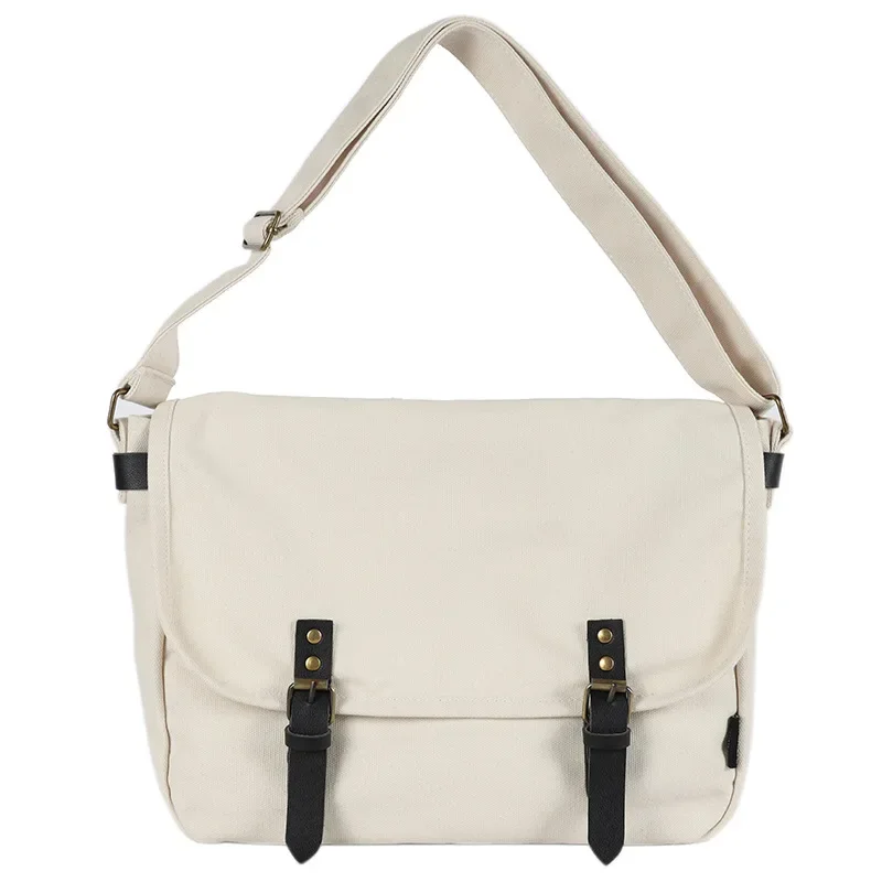 Retro Womens Shoulder Messenger Bag Mens Fashion Postman Cover Solid Color Canvas Bag Large Capacity Crossbody Bags for Women
Retro Womens Shoulder Messenger Bag Mens Fashion Postman Cover Solid Color Canvas Bag Large Capacity Crossbody Bags for Women
