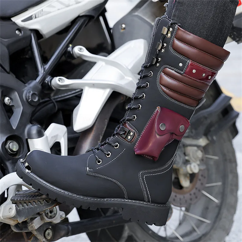 Men High Top Motorcycle Boots New Autumn and Winter Fashion Outdoor Collision Resistant Anti Slip Soft Sole Casual Leather Boots
Men High Top Motorcycle Boots New Autumn and Winter Fashion Outdoor Collision Resistant Anti Slip Soft Sole Casual Leather Boots