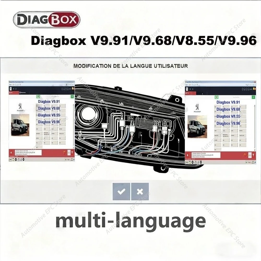 New Diagbox V9.96/V9.91/V9.68/V8.55 Car Maintenance Tool ⭐All in 1 for European models 9 LanguagesOBD2 Scanner ECU Coding
New Diagbox V9.96/V9.91/V9.68/V8.55 Car Maintenance Tool ⭐All in 1 for European models 9 LanguagesOBD2 Scanner ECU Coding