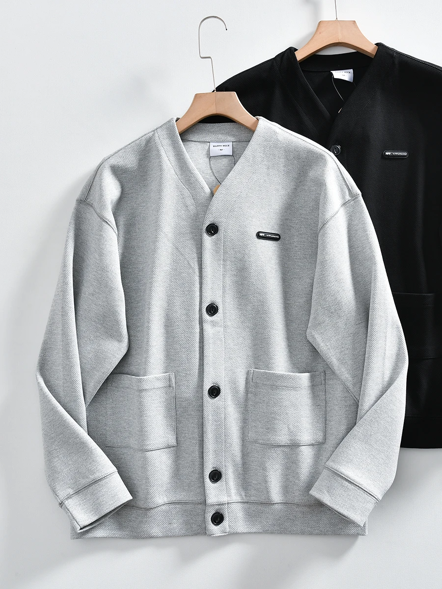 Pure Cotton Knitted Texture Baseball V-Neck Jacket Casual Loose Fit Autumn New Style Men's Versatile Island Country Single
Pure Cotton Knitted Texture Baseball V-Neck Jacket Casual Loose Fit Autumn New Style Men's Versatile Island Country Single