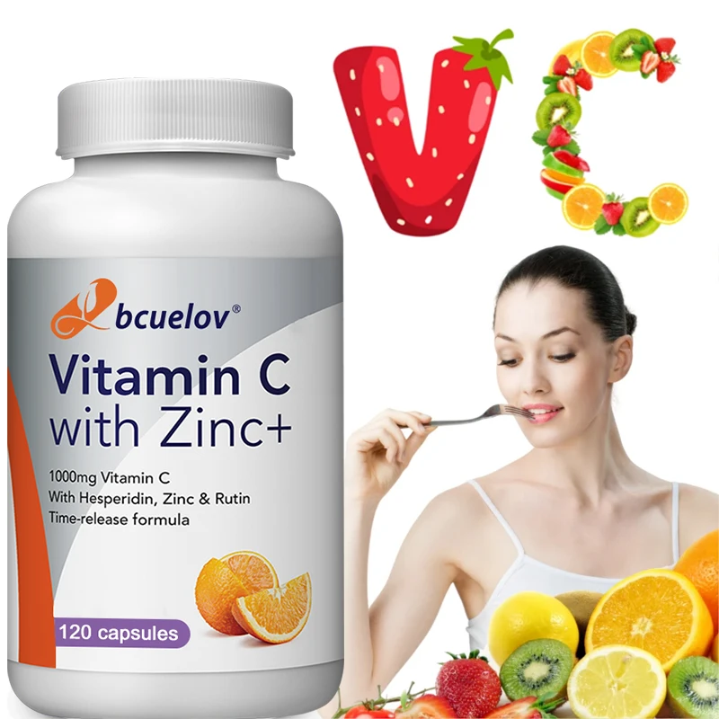 Vitamin C Capsules 1000 Mg - with Zinc, Enhance Immune Function, Regulate Mood and Cognition, Promote Collagen, Support Energy
Vitamin C Capsules 1000 Mg - with Zinc, Enhance Immune Function, Regulate Mood and Cognition, Promote Collagen, Support Energy