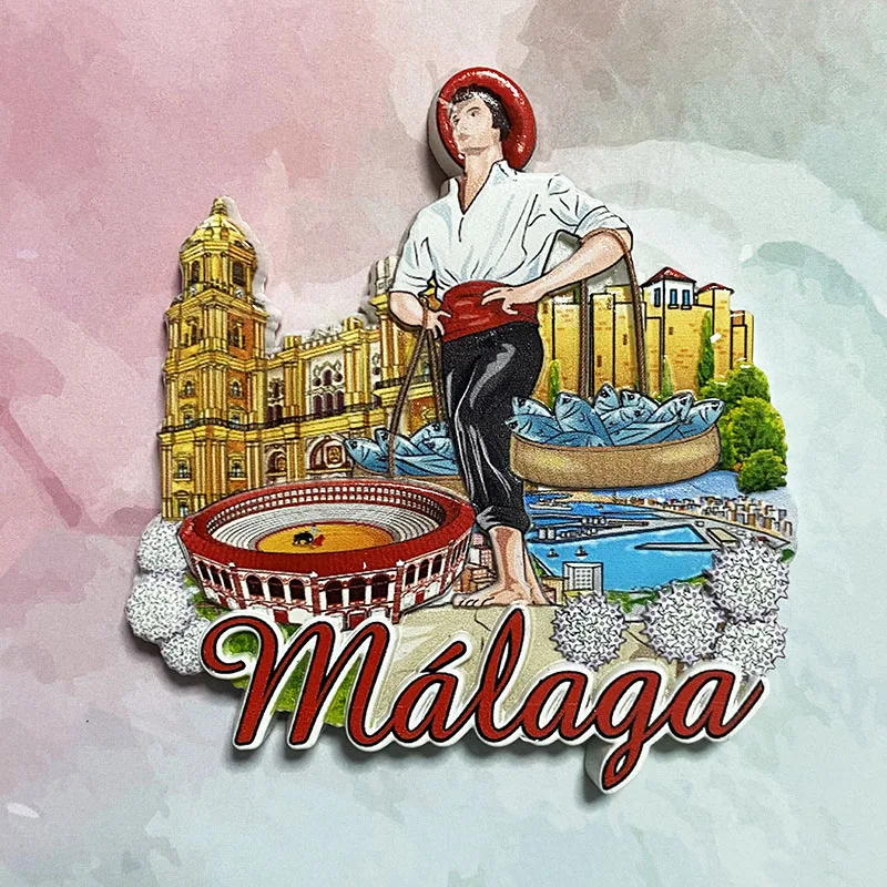 Malaga, Spanish Landscape Architecture, cultural Crafts Refrigerator magnets, tourist souvenirs, 3D stereo, Home decor,
Malaga, Spanish Landscape Architecture, cultural Crafts Refrigerator magnets, tourist souvenirs, 3D stereo, Home decor,