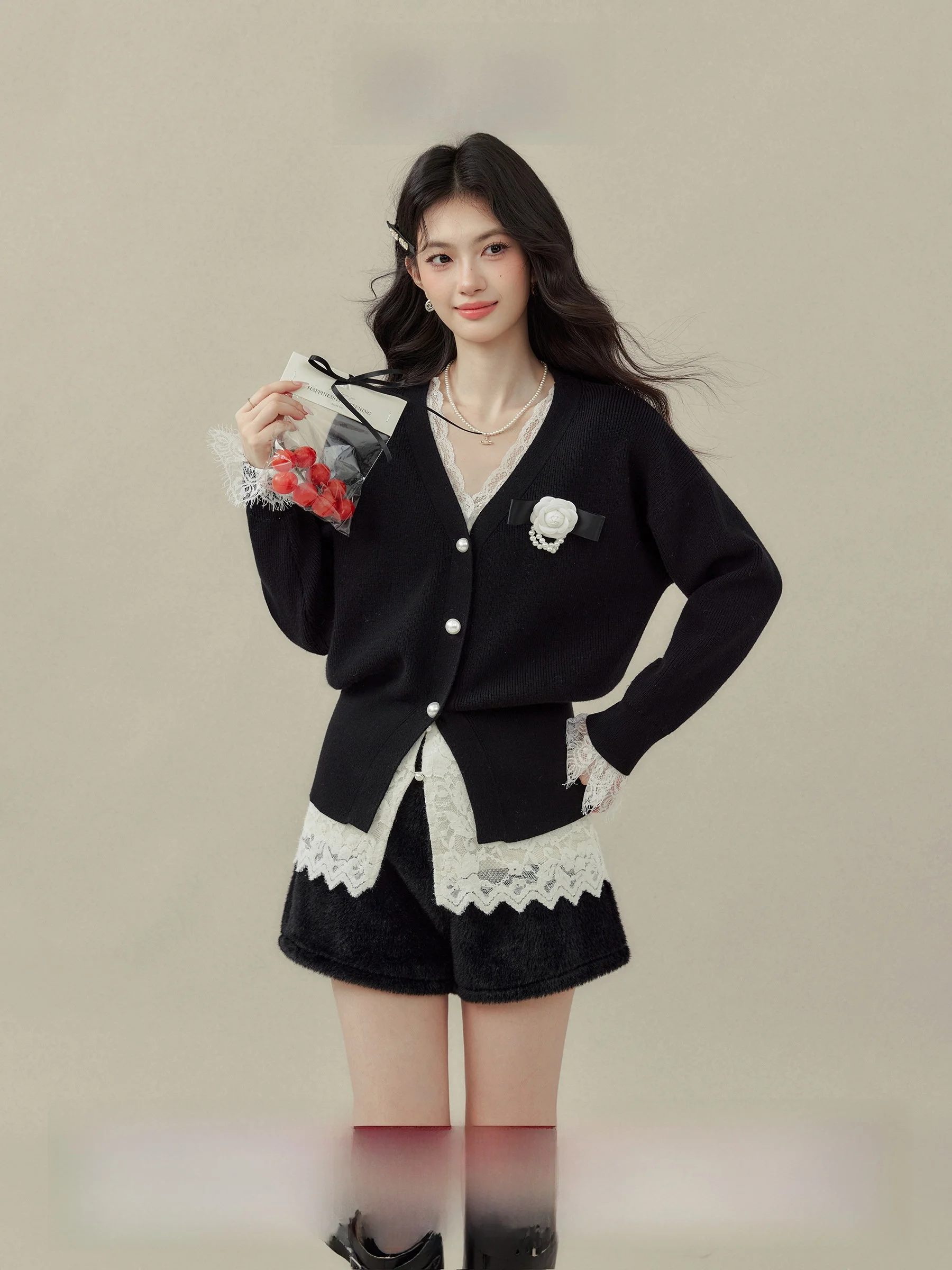 Bla V-ne Sweater Cardigan Women's Knitted Top Fake Two-Piece Sle Slim Fit Long Sve Autumn Winter New Arrival
Bla V-ne Sweater Cardigan Women's Knitted Top Fake Two-Piece Sle Slim Fit Long Sve Autumn Winter New Arrival