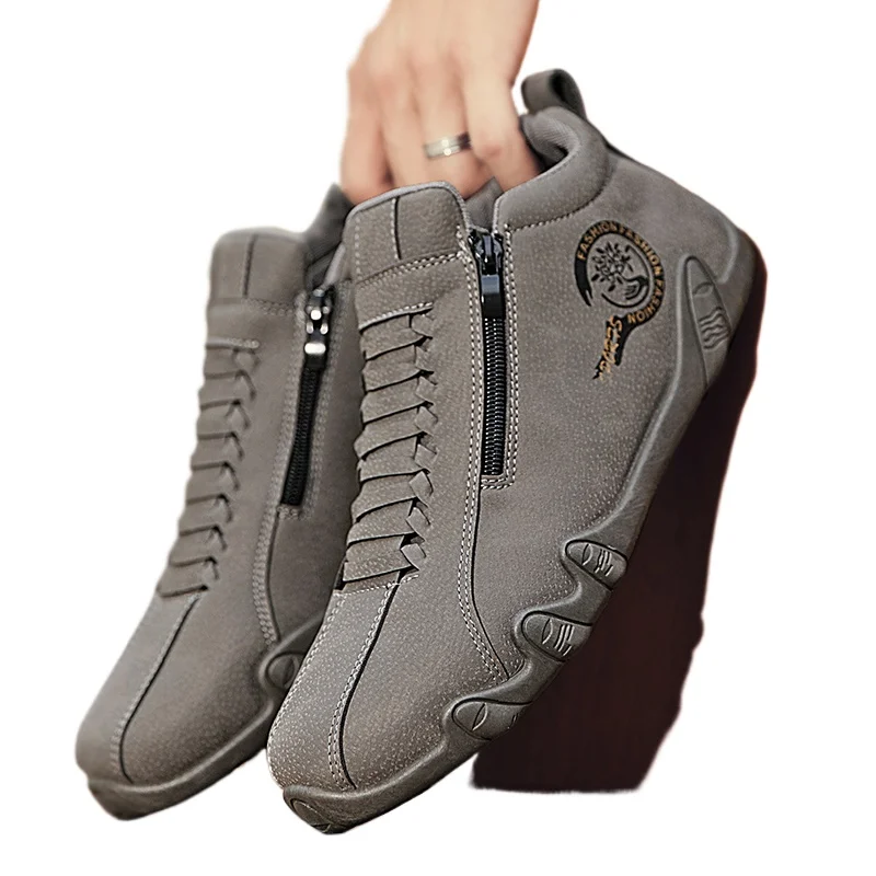 Flat Bottom Trendy Fashionable Men's Shoes Suitable for Outdoor Sports Men Casual Shoes Side Zipper Short Boots Versatile
Flat Bottom Trendy Fashionable Men's Shoes Suitable for Outdoor Sports Men Casual Shoes Side Zipper Short Boots Versatile