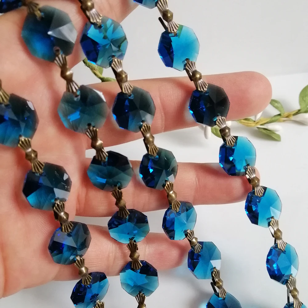 1Yard 14mmPeacock Blue Garland Octagon Crystal Bead Hanging Bronze Pin Chain Wedding Party Curtain Christmas Tree Ornament Decor
1Yard 14mmPeacock Blue Garland Octagon Crystal Bead Hanging Bronze Pin Chain Wedding Party Curtain Christmas Tree Ornament Decor