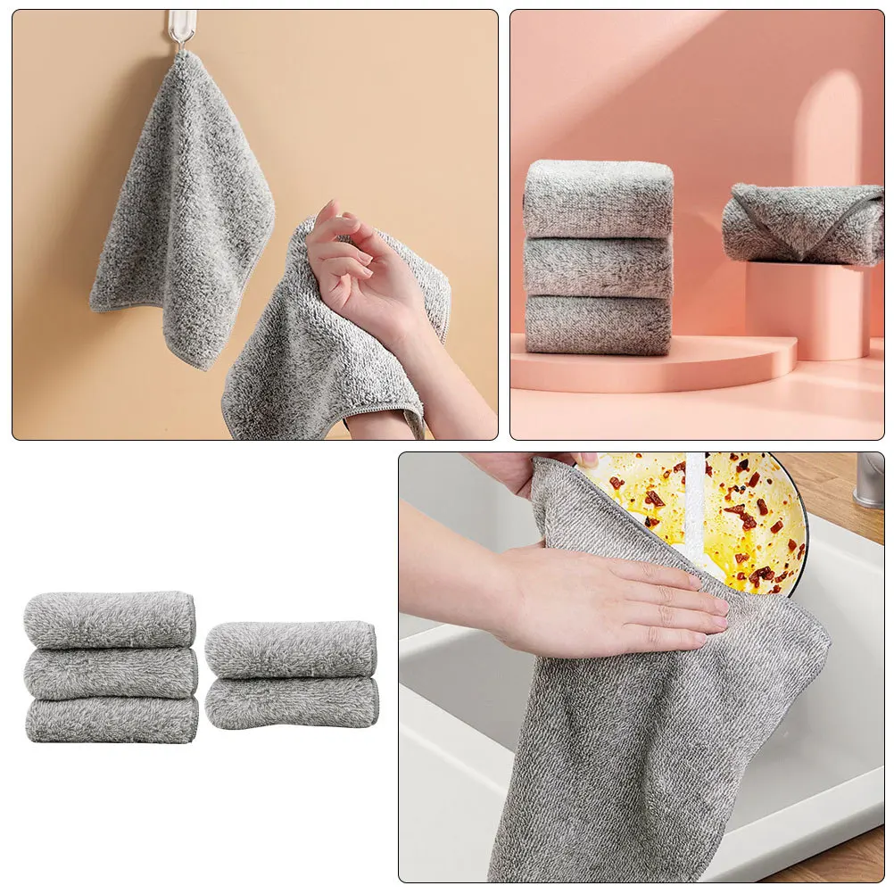 5Pcs Absorbent Cleaning Cloths Double-Sided Thicken Design Super Absorbency for Kitchen Dish Washing Duster Cloth Home Cleaning
5Pcs Absorbent Cleaning Cloths Double-Sided Thicken Design Super Absorbency for Kitchen Dish Washing Duster Cloth Home Cleaning