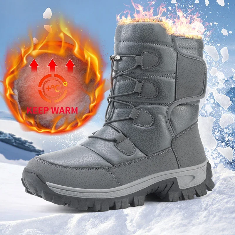 Winter Snow Boots Women High-top Outdoor Warm Solid-color Outdoor Shoes Women Anti-slip Wear-resistant Casual Ankle Boots Men 
Winter Snow Boots Women High-top Outdoor Warm Solid-color Outdoor Shoes Women Anti-slip Wear-resistant Casual Ankle Boots Men