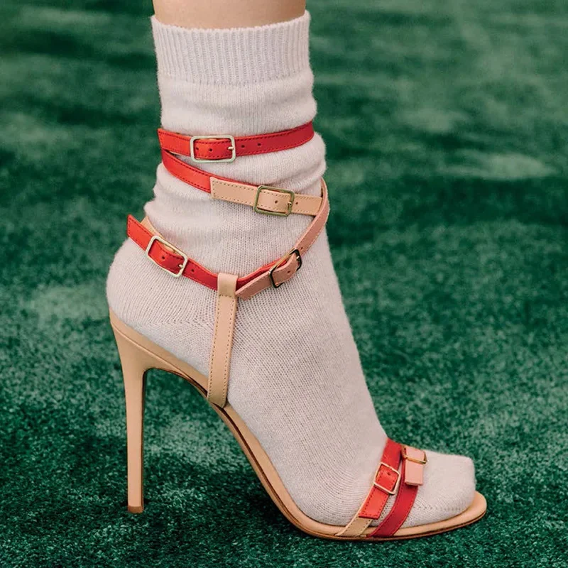 Mixed Color Buckle Hollow Sandals Thin High Heel Open Toe Fashionable Sexy Cool Summer Big Size Woman Shoes Zapatillas Mujer
Mixed Color Buckle Hollow Sandals Thin High Heel Open Toe Fashionable Sexy Cool Summer Big Size Woman Shoes Zapatillas Mujer