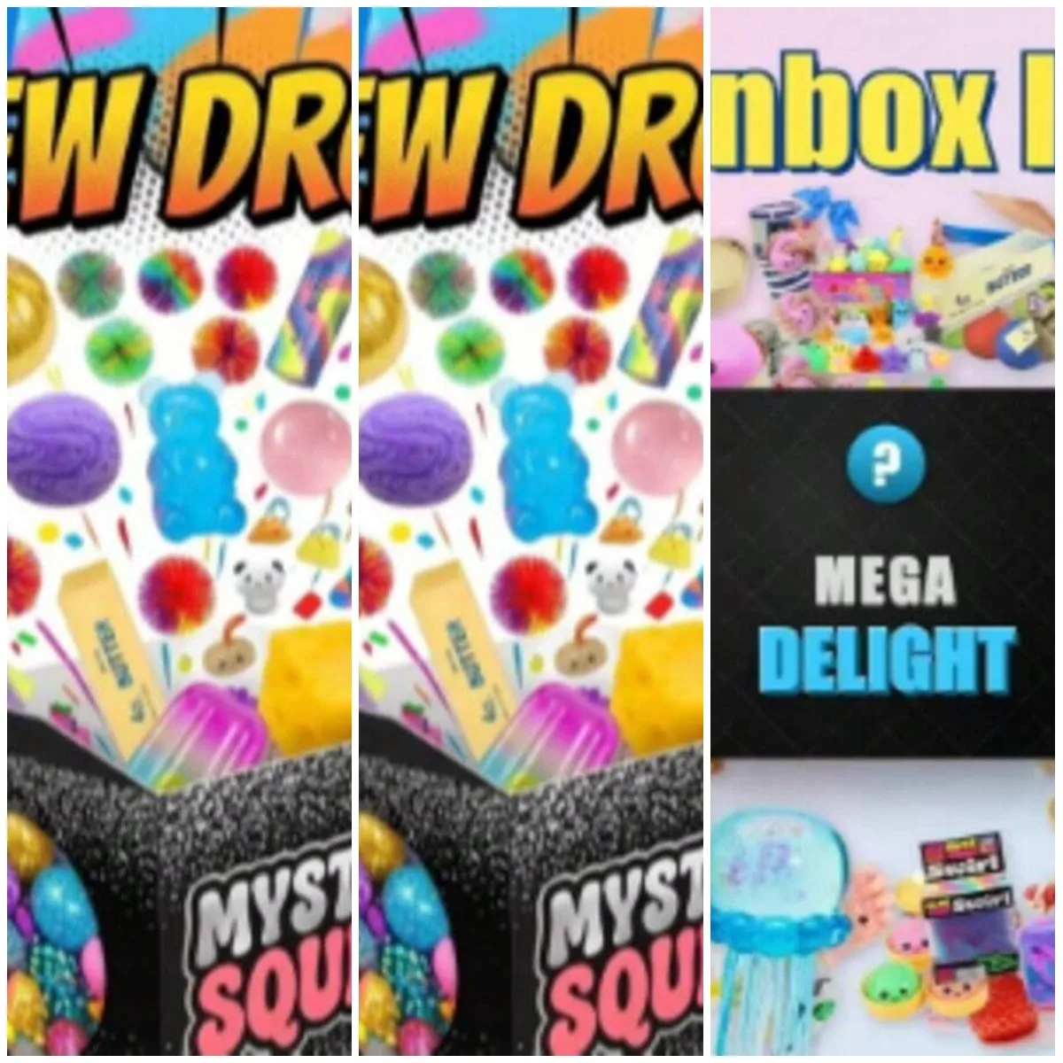 100+Pcs Surprise Box Squishy Toys, Stress Relief Toys, Assorted Squishy Figures Blind Box.Rabbit, Duck, Jellyfish,Fidget Toys Fo
100+Pcs Surprise Box Squishy Toys, Stress Relief Toys, Assorted Squishy Figures Blind Box.Rabbit, Duck, Jellyfish,Fidget Toys Fo