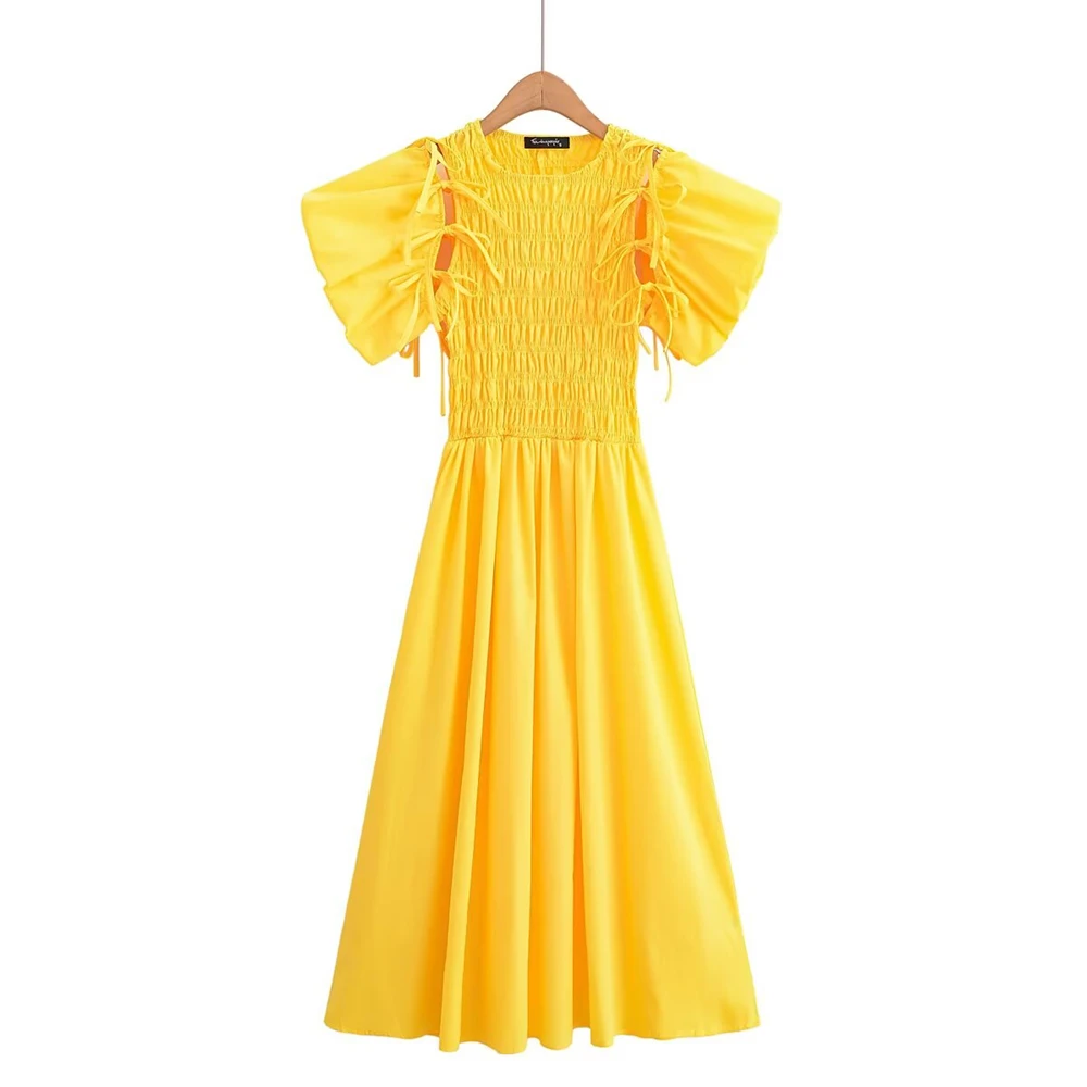 Teen Girls Knit Dress 2025 New Fashion Puff Sleeve Tether Pleated Elasticity Large Pendulum Dress for Girl Chic Girl Maxi Dress
Teen Girls Knit Dress 2025 New Fashion Puff Sleeve Tether Pleated Elasticity Large Pendulum Dress for Girl Chic Girl Maxi Dress