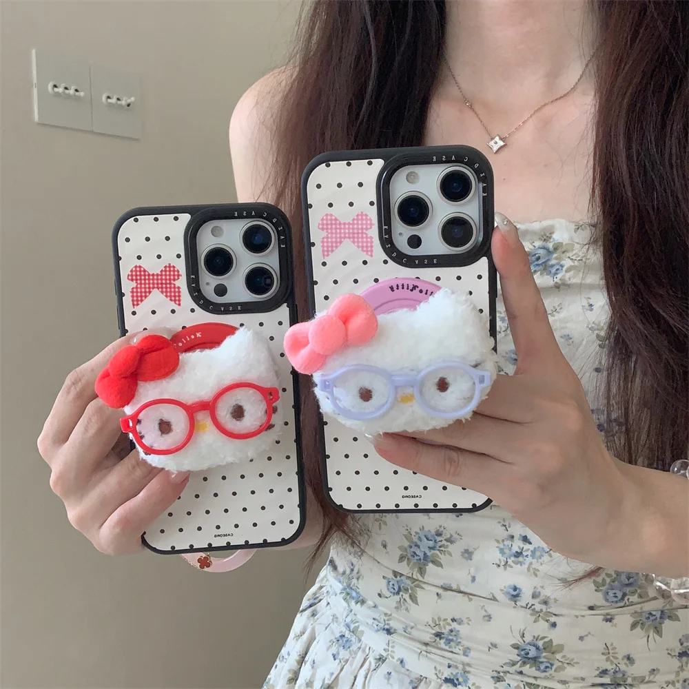 Cute plush bear magnetic stand phone case for iPhone 13 14 15 16 Pro Max stylish plaid Polka dots with holder protective cover
Cute plush bear magnetic stand phone case for iPhone 13 14 15 16 Pro Max stylish plaid Polka dots with holder protective cover