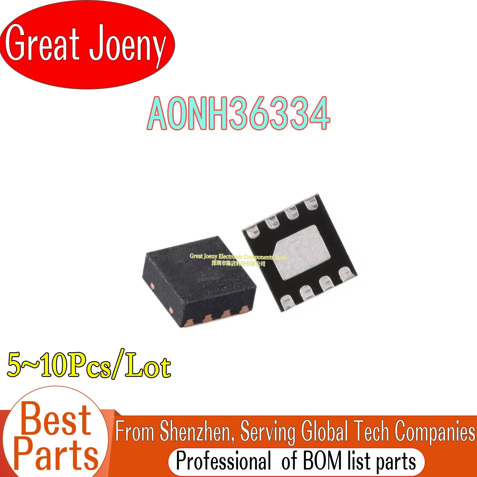 (5-10pece)100% New AONH36334 AON36334 AO36334 36334 QFN-8 Chipset Bulk Best Price
(5-10pece)100% New AONH36334 AON36334 AO36334 36334 QFN-8 Chipset Bulk Best Price