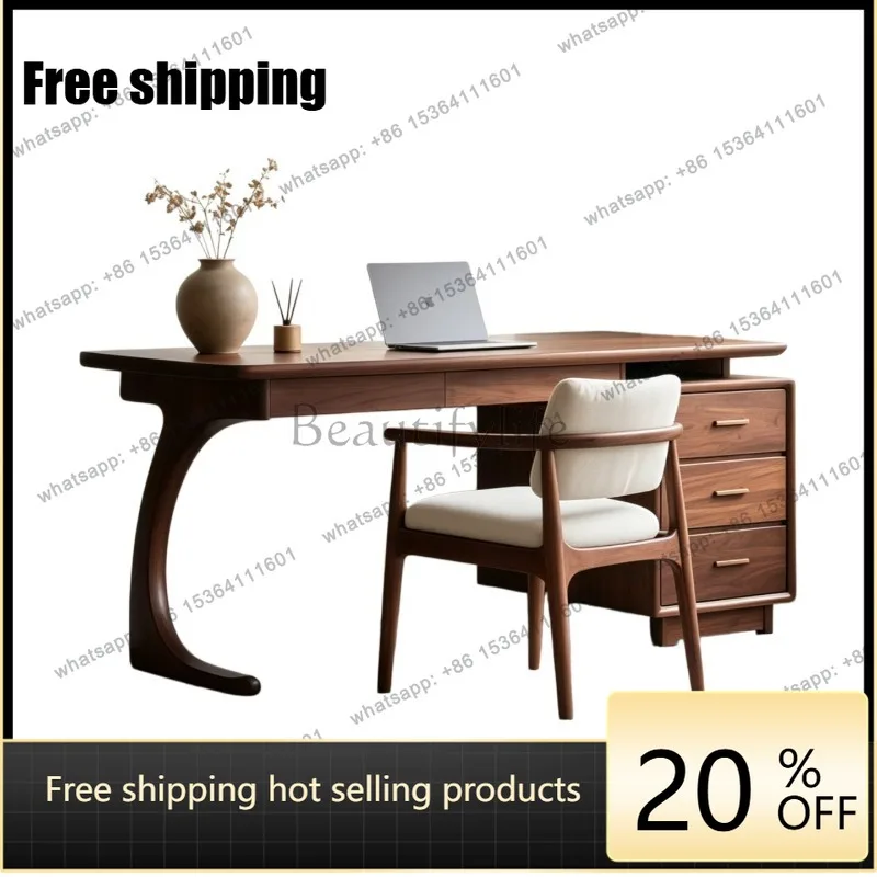 YJ new Chinese walnut new solid wood desk desk with drawers large capacity
YJ new Chinese walnut new solid wood desk desk with drawers large capacity