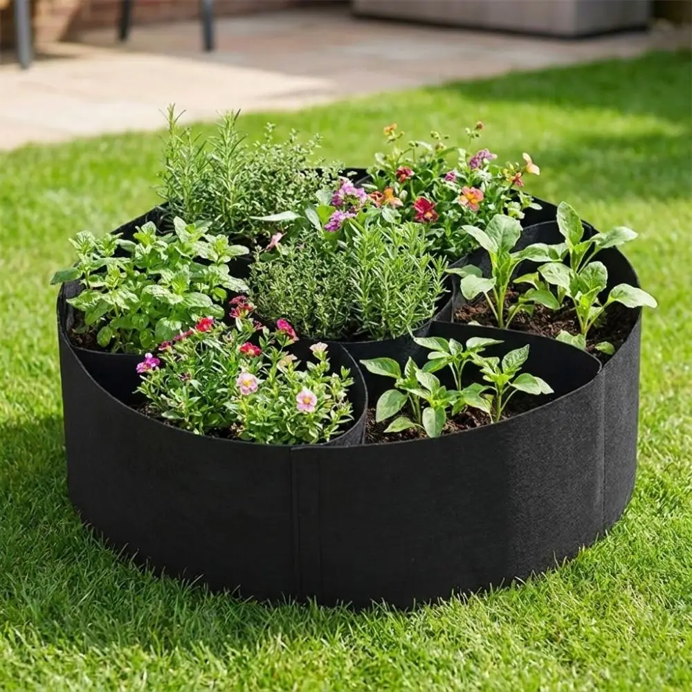 7 Grids Garden Grow Bags Freestanding Circular Divided Planter Wear-resistant Root Aeration Planting Container
7 Grids Garden Grow Bags Freestanding Circular Divided Planter Wear-resistant Root Aeration Planting Container