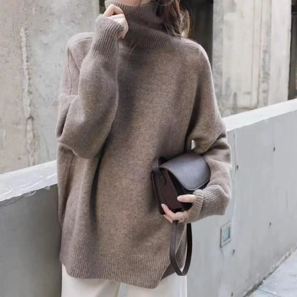 Women's Korean Style Loose Knitted Pullover Sweater Autumn Winter Fashionable Lazy Bottoming Shirt Simple Versatile Inner Wear
Women's Korean Style Loose Knitted Pullover Sweater Autumn Winter Fashionable Lazy Bottoming Shirt Simple Versatile Inner Wear