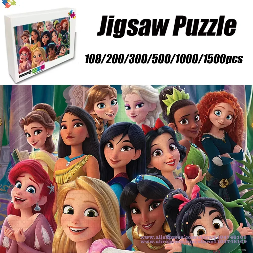Disney Princess Puzzle Elsa Ariel Snow White Jigsaw Puzzles for Girl Children's Educational Toys Diy Gift108/200/300/500/1000Pcs
Disney Princess Puzzle Elsa Ariel Snow White Jigsaw Puzzles for Girl Children's Educational Toys Diy Gift108/200/300/500/1000Pcs