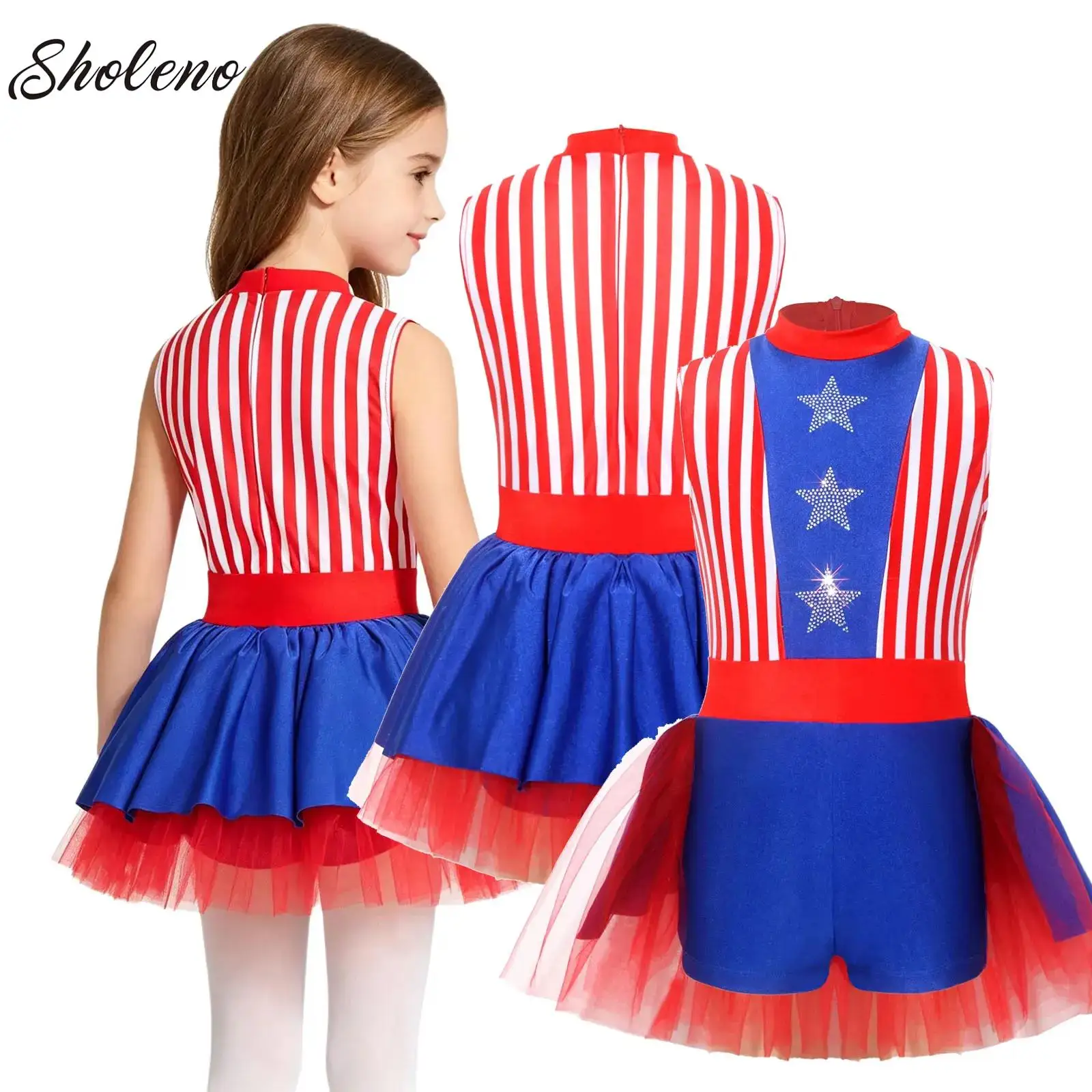 Girls Independence Day Ballerina Fairy Prom Party Costume Kids Rhinestone Stars Striped Dress Dancewear Gymnastic Leotard Ballet
Girls Independence Day Ballerina Fairy Prom Party Costume Kids Rhinestone Stars Striped Dress Dancewear Gymnastic Leotard Ballet
