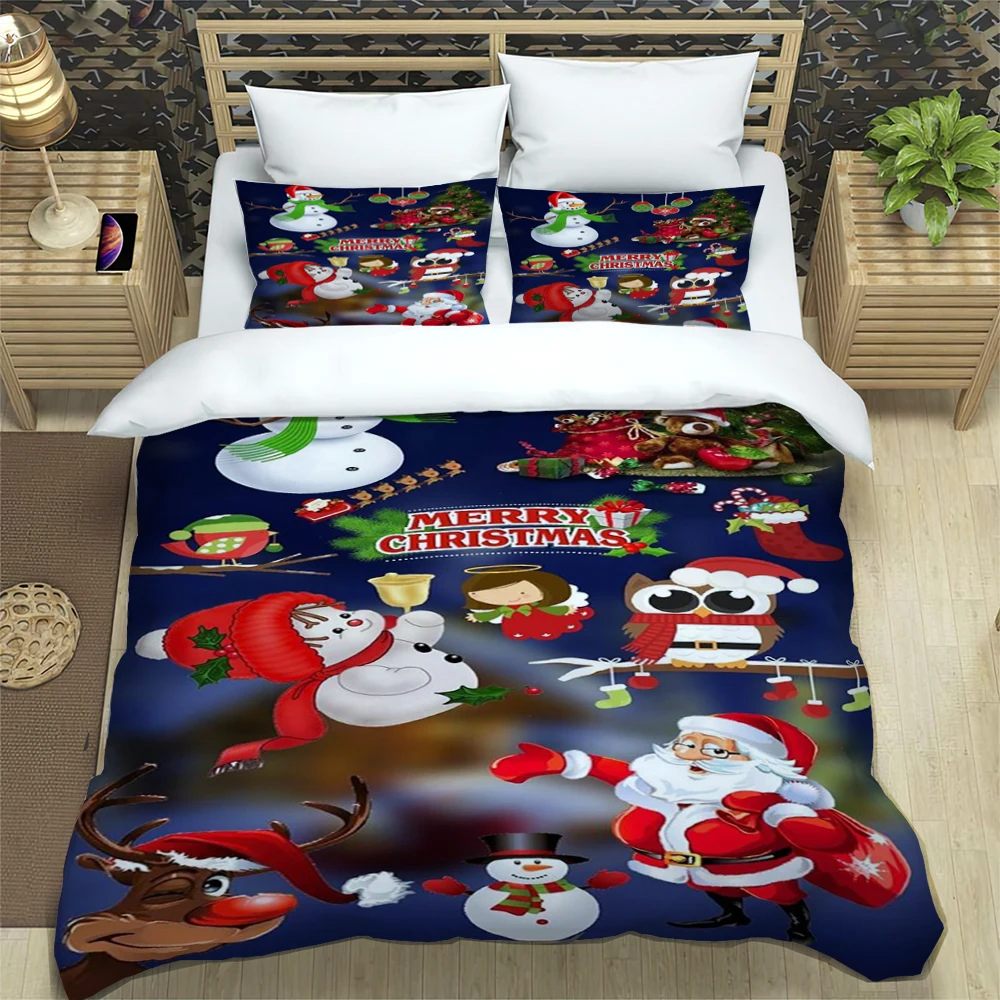 S-Santa Claus Fashion Trendy Print Three-piece Set Suitable for Kids or Adults Quilt Cover Pillowcase Bedding Set Birthday Gift
S-Santa Claus Fashion Trendy Print Three-piece Set Suitable for Kids or Adults Quilt Cover Pillowcase Bedding Set Birthday Gift