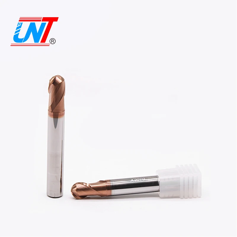 UNT Solid Carbide High Speed Fresa CNC Tools 2 Flutes HRC70 Ball Nose End Mill For High Hardness Metal
UNT Solid Carbide High Speed Fresa CNC Tools 2 Flutes HRC70 Ball Nose End Mill For High Hardness Metal