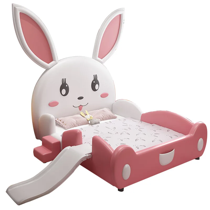 Modern Children Bedroom Furniture Creative Rabbit Shape Wood Frame Baby Grade Silicone Leather Metal Leg Kid Bed
Modern Children Bedroom Furniture Creative Rabbit Shape Wood Frame Baby Grade Silicone Leather Metal Leg Kid Bed