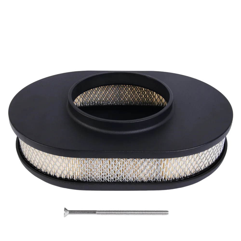 Universal 12" Oval Black Aluminum Full Finned Classic Nostalgia Air Cleaner Assembly For Chevy GM Hot Rod Rat Rod Muscle Car
Universal 12" Oval Black Aluminum Full Finned Classic Nostalgia Air Cleaner Assembly For Chevy GM Hot Rod Rat Rod Muscle Car