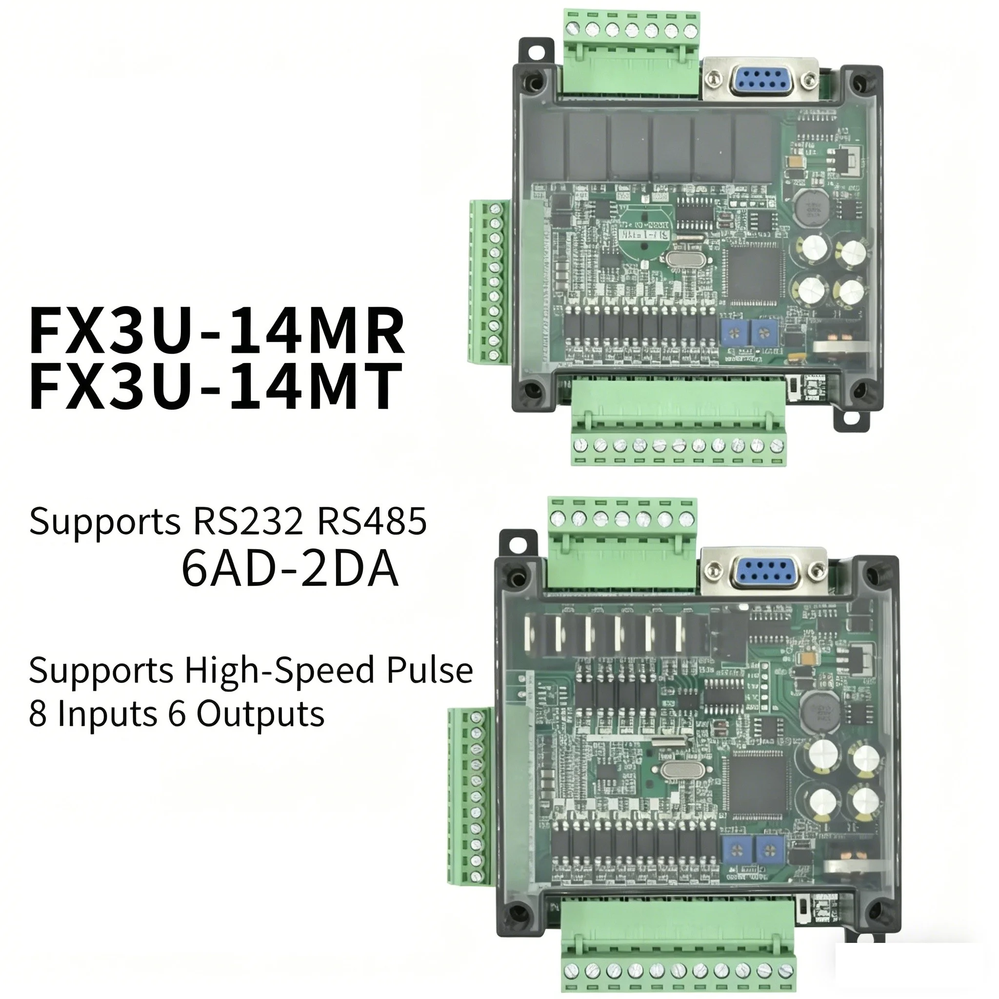 LOLLETTE LE3U FX3U-14MR 14MT PLC RS232 RS485 Modbus 24VDC 8 In 6 Out Anolog 6AD 2DA Relay Transistor
LOLLETTE LE3U FX3U-14MR 14MT PLC RS232 RS485 Modbus 24VDC 8 In 6 Out Anolog 6AD 2DA Relay Transistor