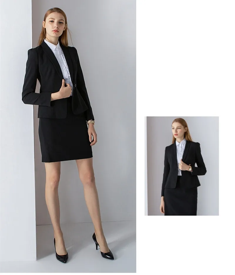 Fashion Ladies Suit Workwear Formal Tuxedo Business Negotiation Suitable for Occasions (Jacket + Skirt) 15
Fashion Ladies Suit Workwear Formal Tuxedo Business Negotiation Suitable for Occasions (Jacket + Skirt) 15