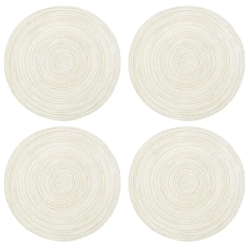 4Pcs Japanese Round Tableware Placemat Cotton Yarn Heat Insulation Mat Anti-Skid Dining Table Decoration 
4Pcs Japanese Round Tableware Placemat Cotton Yarn Heat Insulation Mat Anti-Skid Dining Table Decoration