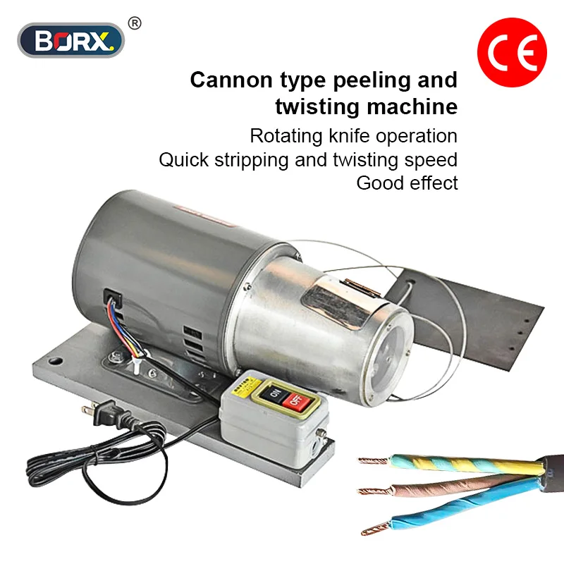 BORX Barrel Automatic Peeling and Twisting Machine Wire Winding Equipment for DC AC Power Cord Electronic Wire Silicone Cable
BORX Barrel Automatic Peeling and Twisting Machine Wire Winding Equipment for DC AC Power Cord Electronic Wire Silicone Cable