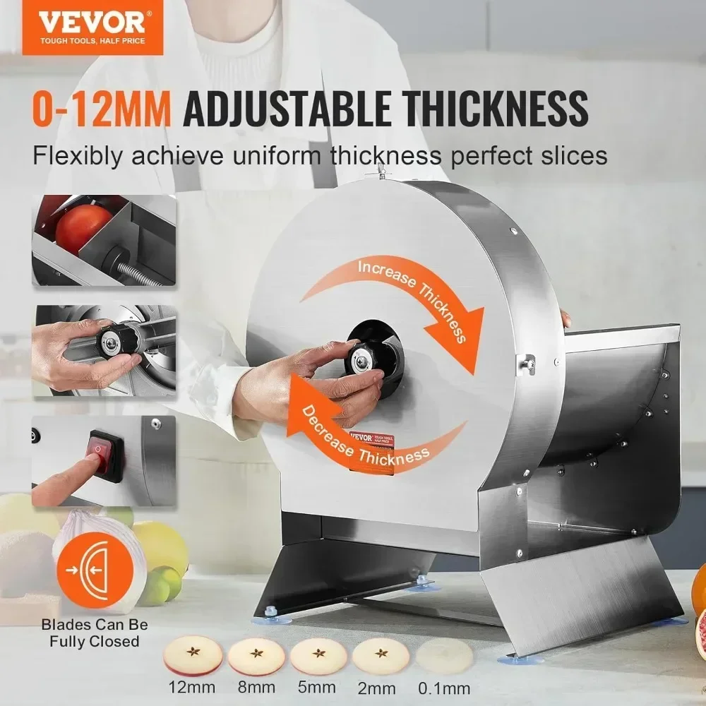 Hot salesVEVOR Adjustable Thickness Electric Vegetable Slicer, 0-0.5/0-12mm, Commercial Grade, Manual Conversion Option, Stainle
Hot salesVEVOR Adjustable Thickness Electric Vegetable Slicer, 0-0.5/0-12mm, Commercial Grade, Manual Conversion Option, Stainle