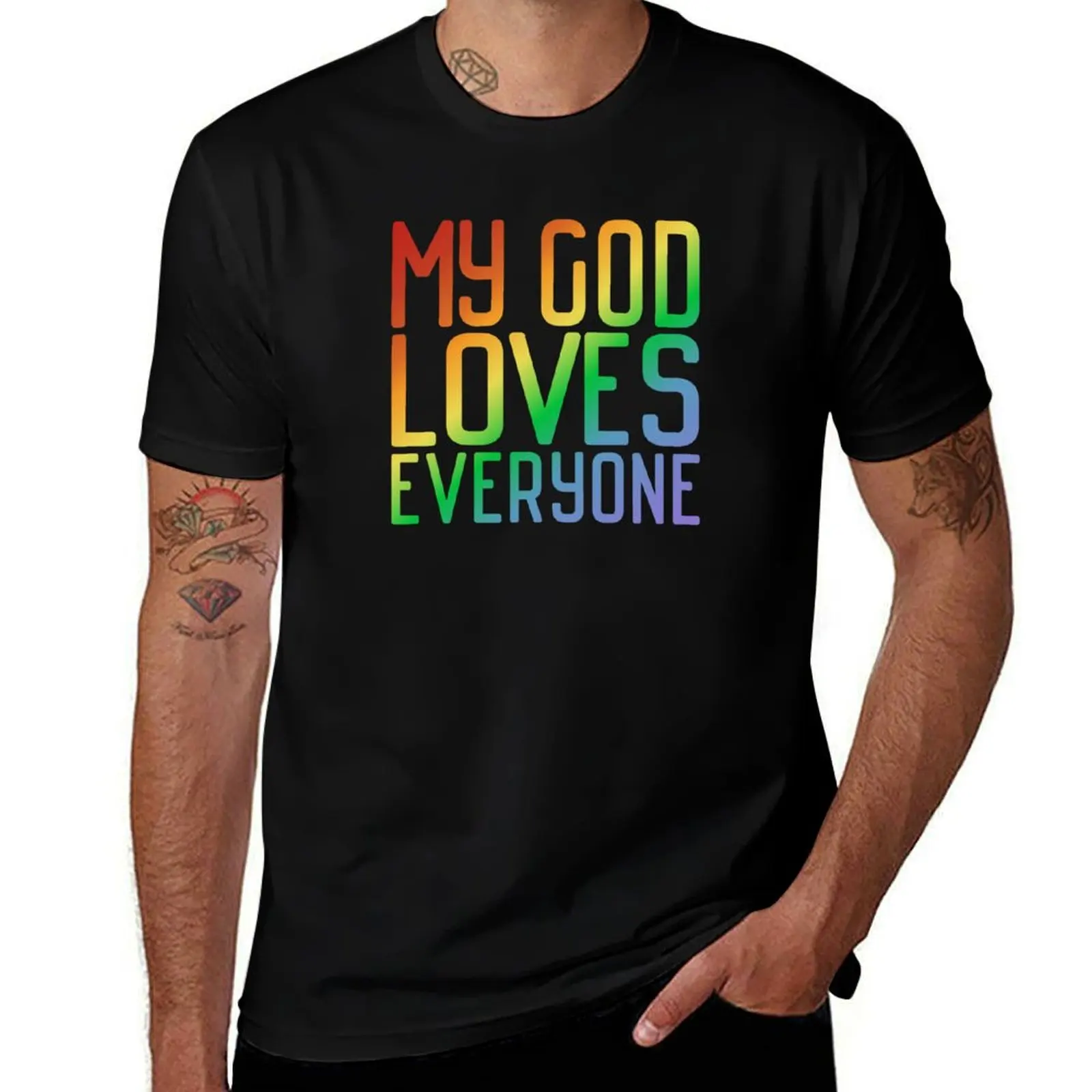 My God Loves Everyone (rainbow gradient, modern font) T-Shirt Plus Size Summer Short Sleeve T-Shirt
My God Loves Everyone (rainbow gradient, modern font) T-Shirt Plus Size Summer Short Sleeve T-Shirt