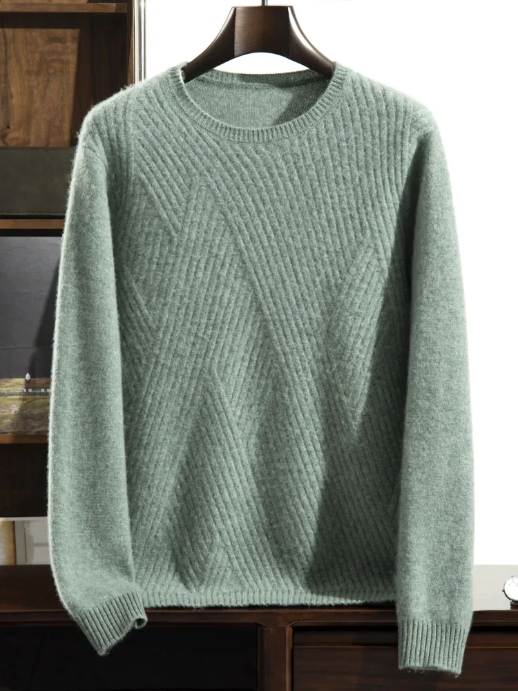 Heavy three thick round neck cashmere sweater 100% authentic warm diagonal sweater for men in winter.
Heavy three thick round neck cashmere sweater 100% authentic warm diagonal sweater for men in winter.