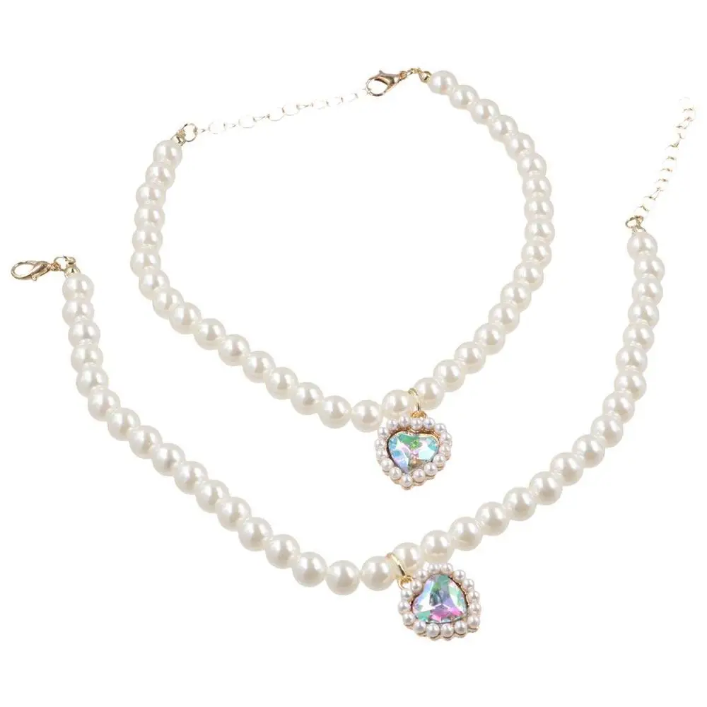 Decorative Pet Pearl Necklace Artificial Pearls/Metal Adjustable Pet Bling Princess Collar Colorful Rhinestones Cat Collar
Decorative Pet Pearl Necklace Artificial Pearls/Metal Adjustable Pet Bling Princess Collar Colorful Rhinestones Cat Collar