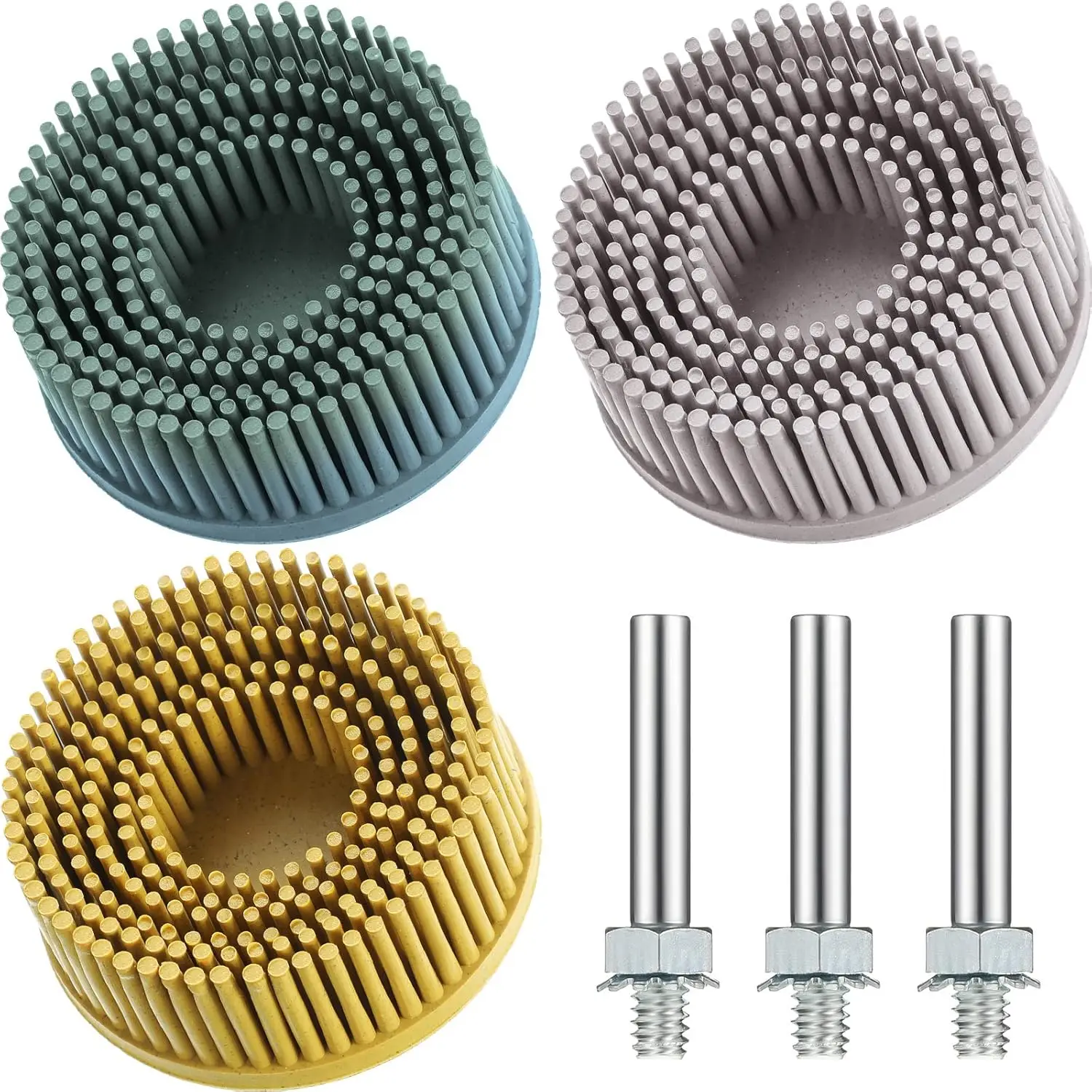 3-Piece 2 Inch Coarse Bristle Disc for Coating Removal with 1/4" Shank
3-Piece 2 Inch Coarse Bristle Disc for Coating Removal with 1/4" Shank