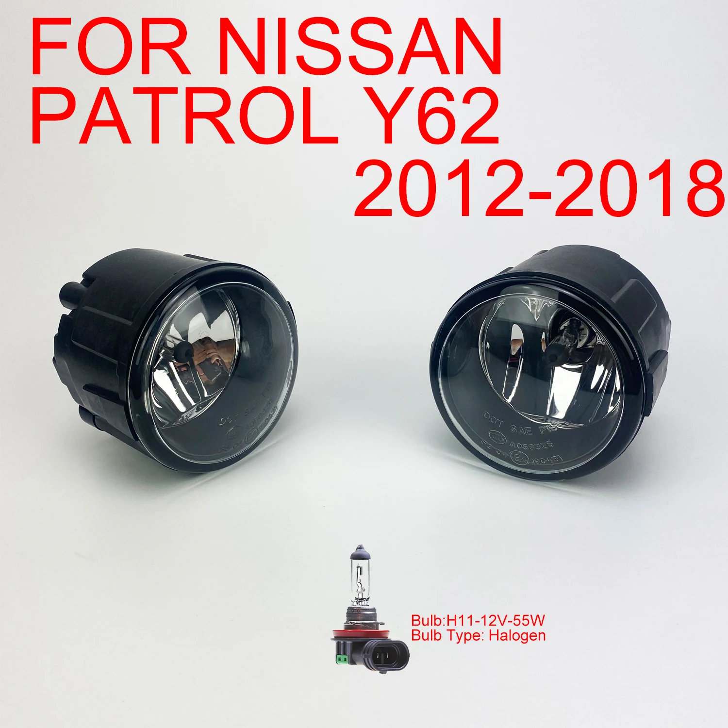 Universal Bumper Fog Lights For Nissan Patrol Y62 2012 2013 2014 2015 2016 2017 2018 Right & Left Side Clear Lens With H11 Bulb
Universal Bumper Fog Lights For Nissan Patrol Y62 2012 2013 2014 2015 2016 2017 2018 Right & Left Side Clear Lens With H11 Bulb