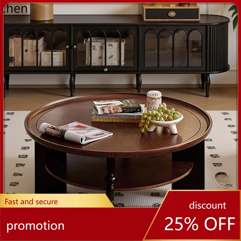 HT round solid wood coffee table combination small apartment sofa living room simple modern light luxury high-end coffee table
HT round solid wood coffee table combination small apartment sofa living room simple modern light luxury high-end coffee table