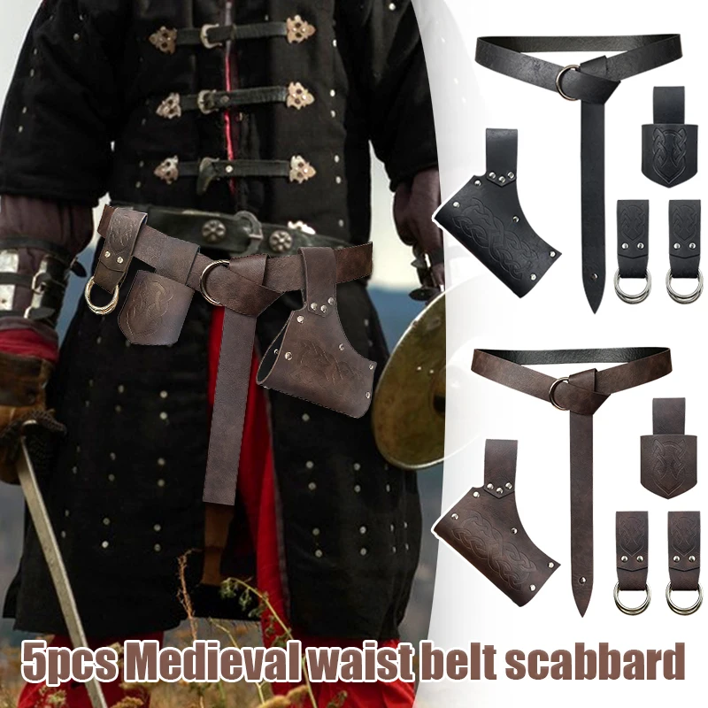 5 Pieces Medieval Belt Costume Accessories Renaissance Skirt Hike Viking Horn Belt Holster Dagger Holster Sword Frog
5 Pieces Medieval Belt Costume Accessories Renaissance Skirt Hike Viking Horn Belt Holster Dagger Holster Sword Frog