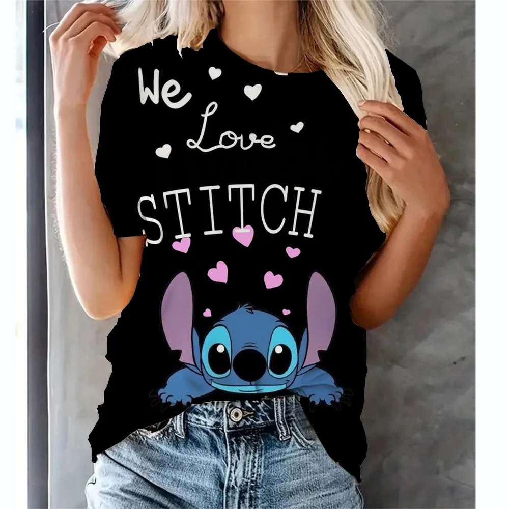 Disney 2025 Summer Lilo Stitch 3d Print T-shirts For Women Cute Lady Summer T-shirts Casual O-neck Stitch T-shirts
Disney 2025 Summer Lilo Stitch 3d Print T-shirts For Women Cute Lady Summer T-shirts Casual O-neck Stitch T-shirts