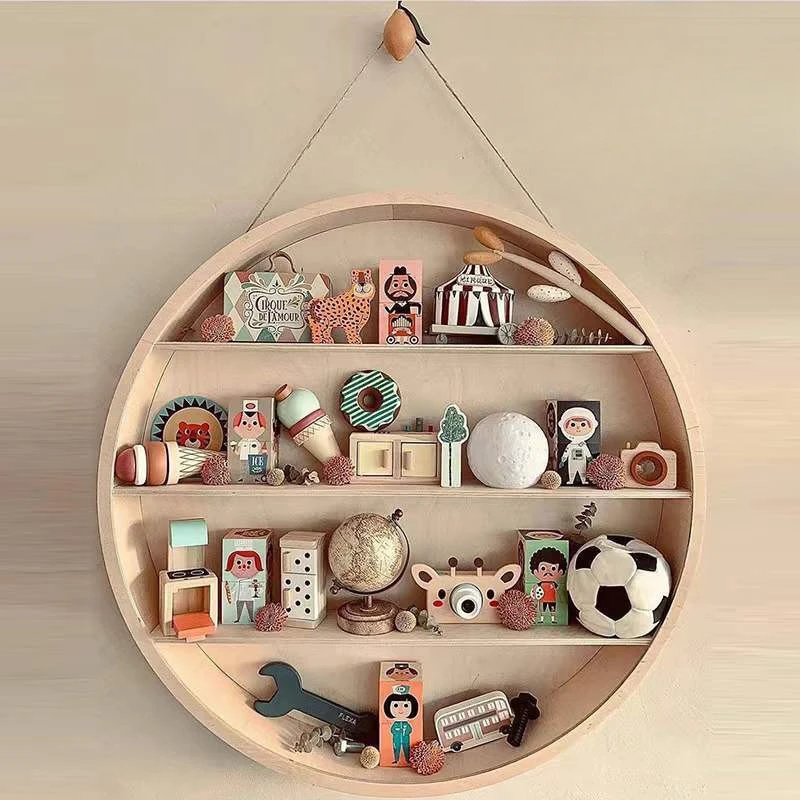 Wall Hanging Background Wall Decoration Toy Sorting Circular Hanging Wooden Shelf Wall Multi-layer Storage Rack
Wall Hanging Background Wall Decoration Toy Sorting Circular Hanging Wooden Shelf Wall Multi-layer Storage Rack