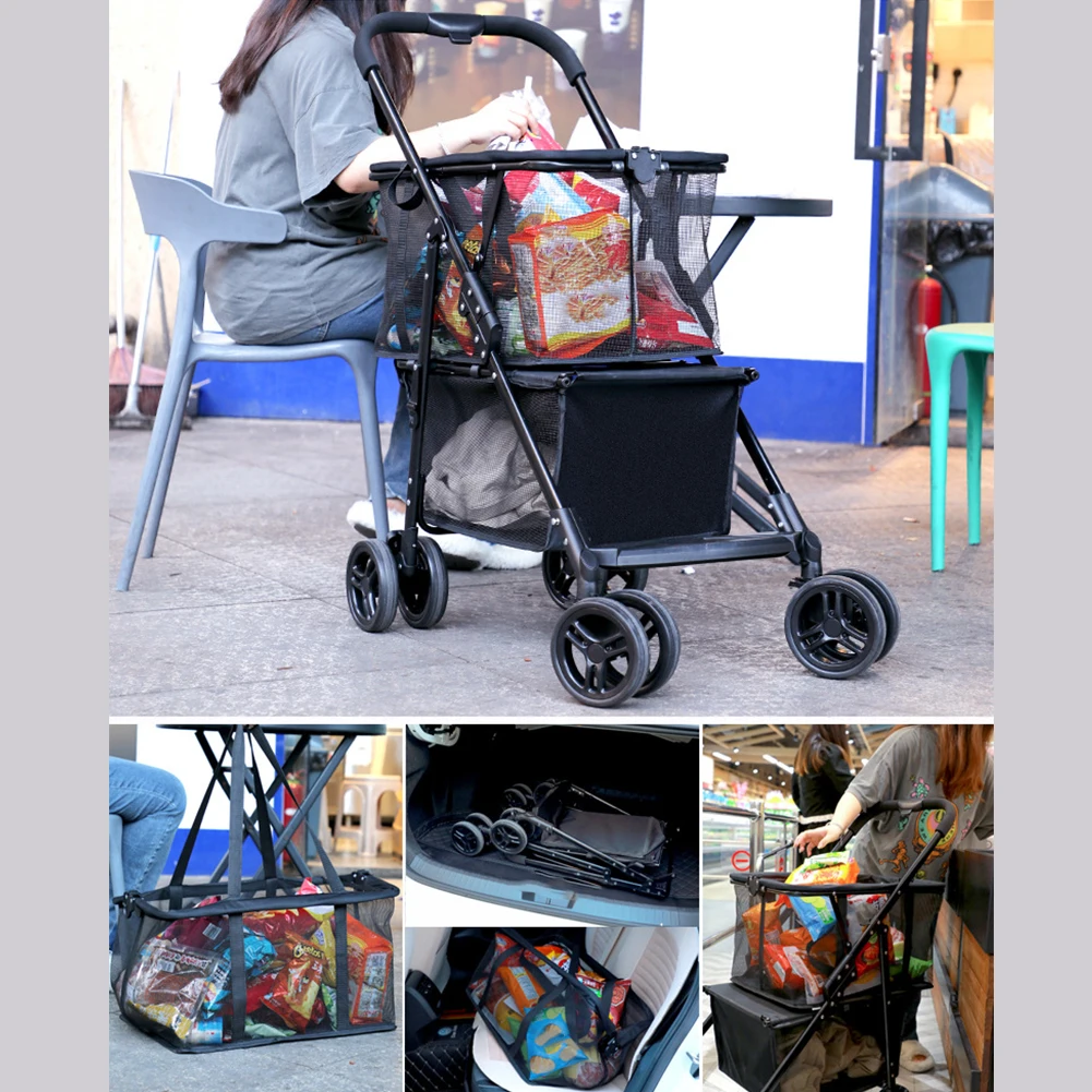Portable Shopping Cart Multifunctional Collapsible Cart Removable Basket Personal Shopping Cart for Picnic Camping
Portable Shopping Cart Multifunctional Collapsible Cart Removable Basket Personal Shopping Cart for Picnic Camping
