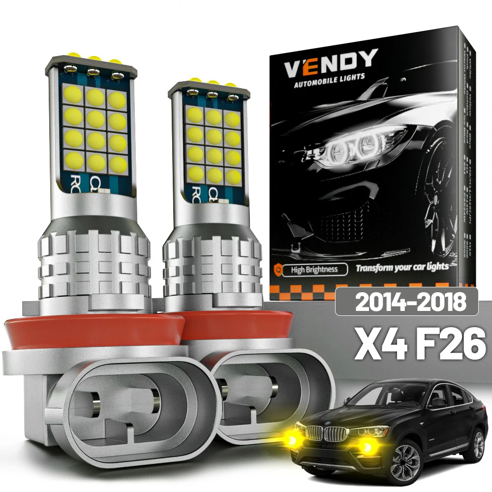 2 шт. светодиодные противотуманные фары для BMW X4 F26 2014-2018, аксессуары Canbus
2 шт. светодиодные противотуманные фары для BMW X4 F26 2014-2018, аксессуары Canbus