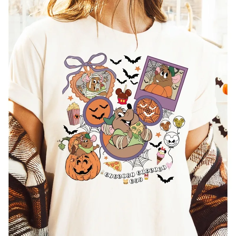 Рубашка Disney Halloween Gus Gus, женская футболка из чистого хлопка, новая летняя мужская и женская повседневная модная уличная одежда
Рубашка Disney Halloween Gus Gus, женская футболка из чистого хлопка, новая летняя мужская и женская повседневная модная уличная одежда