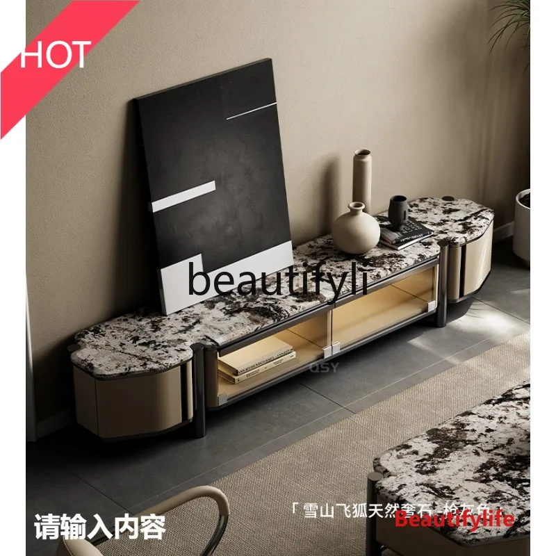 Asmt14 ss Italian Style Natural Luxury Stone Coffee Table and TV Cabinet Set Modern Simple Home Light Luxury TV Cabinet
Asmt14 ss Italian Style Natural Luxury Stone Coffee Table and TV Cabinet Set Modern Simple Home Light Luxury TV Cabinet