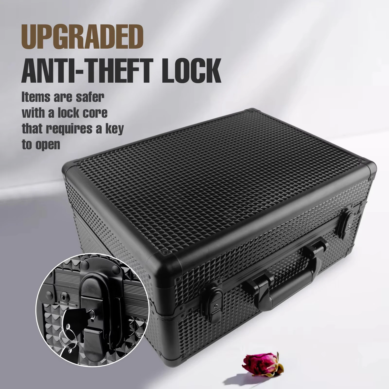 Большой алюминиевый кейс для хранения, многослойный портативный органайзер для парикмахерских инструментов с замком, для аксессуаров для укладки волос
Большой алюминиевый кейс для хранения, многослойный портативный органайзер для парикмахерских инструментов с замком, для аксессуаров для укладки волос