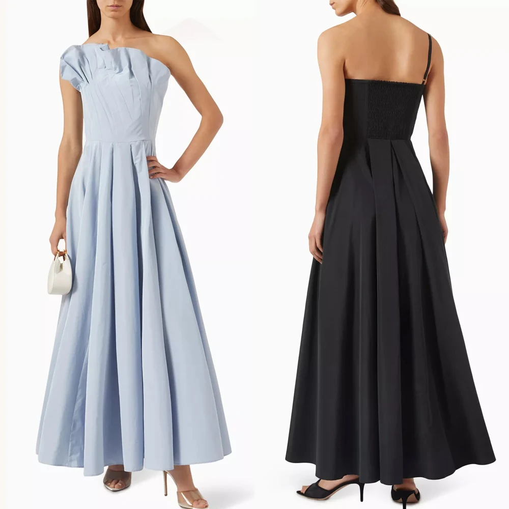 Customized One-shoulder Maxi Dress A-Line Evening Dresses Sleeveless Formal Exquisite High Quality Prom Party Gowns for Women
Customized One-shoulder Maxi Dress A-Line Evening Dresses Sleeveless Formal Exquisite High Quality Prom Party Gowns for Women