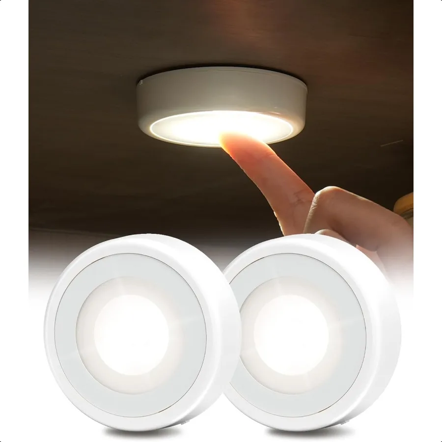 LED Puck Lights Rechargeable Battery Touch Light 2.5in Mini Tap Lights Wireless Closet Light Under Cabinet Lighting 3 Color Tem
LED Puck Lights Rechargeable Battery Touch Light 2.5in Mini Tap Lights Wireless Closet Light Under Cabinet Lighting 3 Color Tem