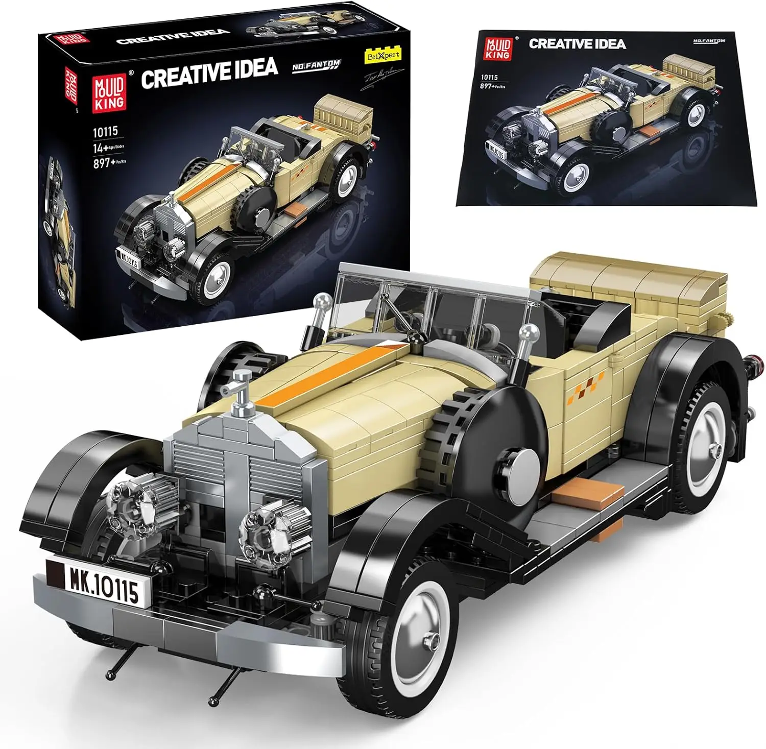 MOLD KING 10115 Creative Fantom Винтажный автомобиль Технические строительные блоки Автомобильные игрушки для мальчиков
MOLD KING 10115 Creative Fantom Винтажный автомобиль Технические строительные блоки Автомобильные игрушки для мальчиков