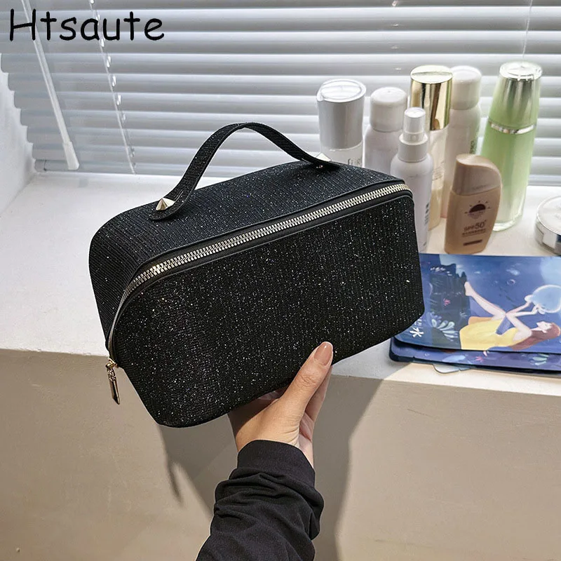 Ladies Portable High Appearance Index Cosmetic Bag Large-capacity Travel Washing Bag Shinning Makeup Storage Bags bolasa
Ladies Portable High Appearance Index Cosmetic Bag Large-capacity Travel Washing Bag Shinning Makeup Storage Bags bolasa